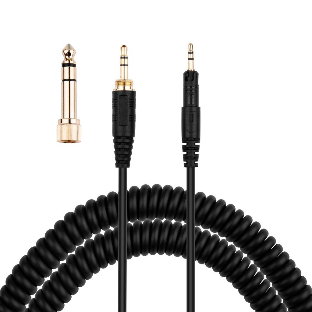 เปลี่ยนม้วนสาย AUX สําหรับ Audio-Technica ATH-M40x ATH-M50x ATH-M60x ATH-M70x หูฟังอะแดปเตอร์ 1/4 นิ