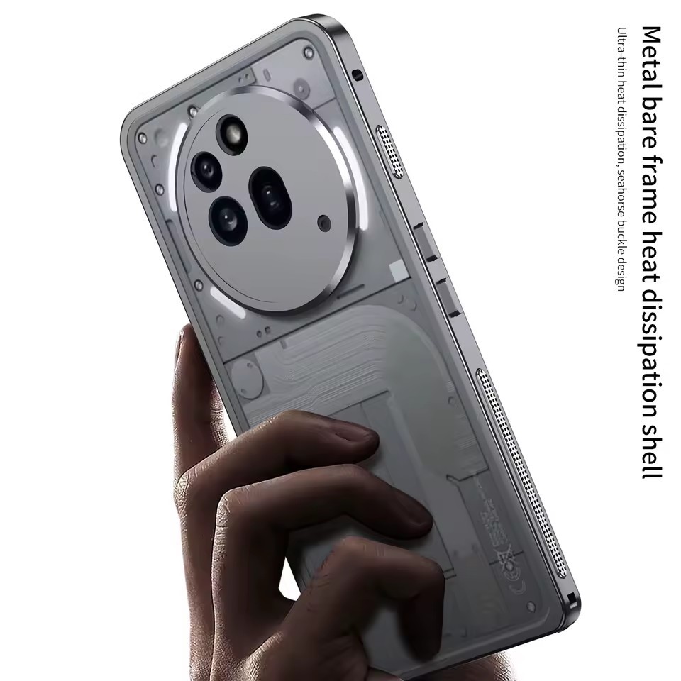 อลูมิเนียมอัลลอยด์กันชนสําหรับ Nothing Phone 3A Pro Cooling กรอบโลหะพร้อมกล้องฟิล์มป้องกัน Hard Back กันชน ราคา ถูกที่สุด ดีลบีเคเค แกลเลอรีภาพที่ 6