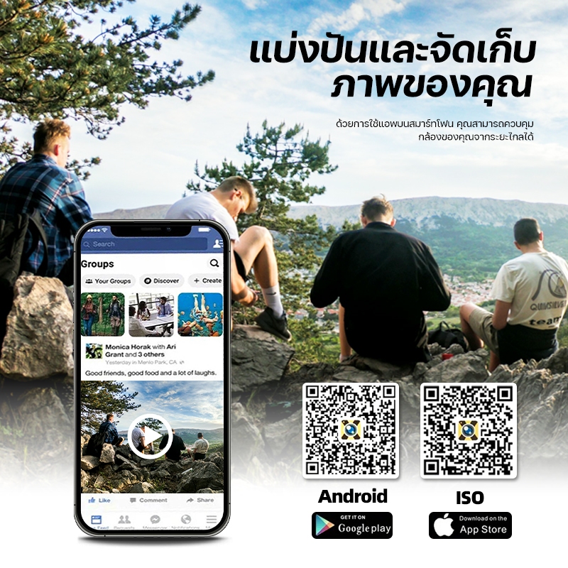 KiTBEEZ KA-2 กล้องแอคชั่น 4K WiFi กล้องพกพาขนาดเล็ก หมุนได้ 270° มาพร้อมเคสกันน้ำ ท่องเที่ยว Vlog ปั่นจักรยาน - รูปที่ 3