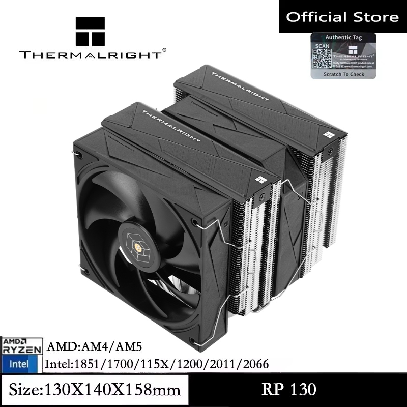 Thermalright Royal Pretor 130 CPU Air Cooler 66 มม.ท่อความร้อนคอมพิวเตอร์ Double Towers CPU Cooler ส