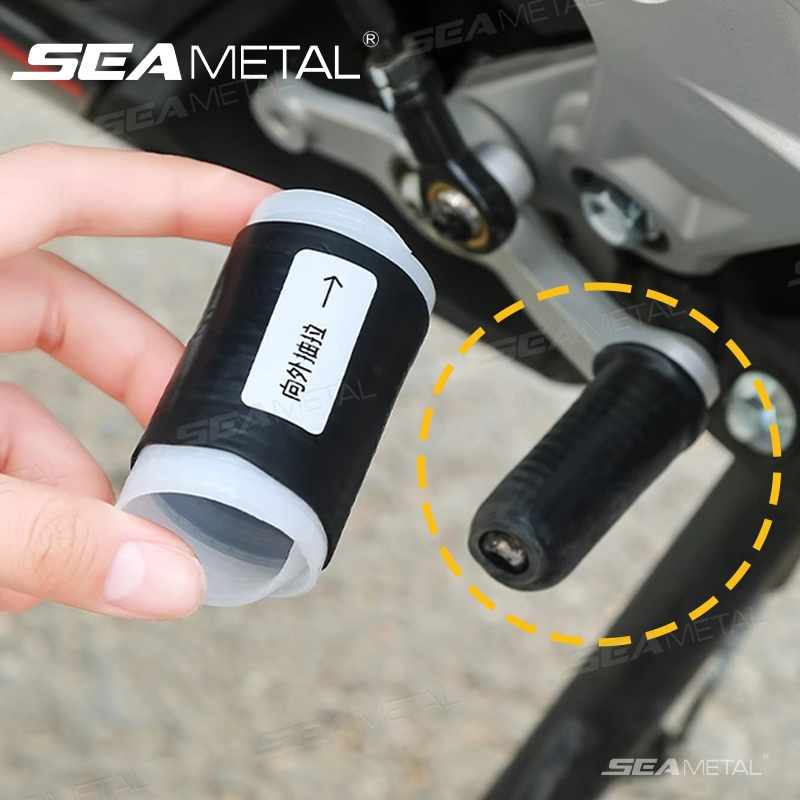 SEAMETAL ฝาครอบเกียร์คันเกียร์ยางรถจักรยานยนต์ CBR650R CB650R CBR1000RR CB1000R Universal