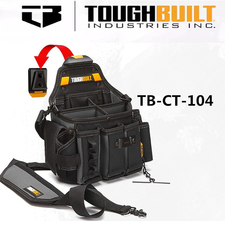 TOUGHBUILT Quick Bag Tool เอว TB-CT-104 พร้อมสายคล้องไหล่ Plumber Tool Bag