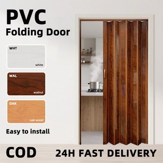 Sliding Door PVC Folding Door accordion door folding Rail Door Kitchen Gas Room Divider Bathroom