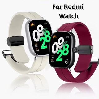 สําหรับ Redmi นาฬิกา 6 5 Lite/5 Active/4/3/3 Active/2 Lite สําหรับ Xiaomi Band 10/9/8 Pro Magnetic Clasp สายซิลิโคนกันน้ํากีฬาสายรัดข้อมือ