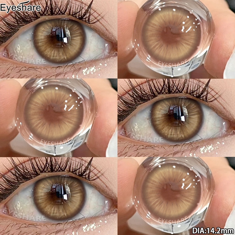 Eyeshare คอนแทคเลนส์ สีน้ําตาล คอนแทคเลนส์ธรรมชาติ มีอายุใช้งาน 6 เดือน ส่งไวจากไทย