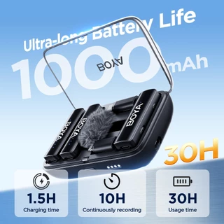 (ใหม่) BOYA BOYALINK 2.0 ไมโครโฟนไร้สาย ถ่ายทอดสดระดับมืออาชีพ สำหรับ iPhone Android DSLR