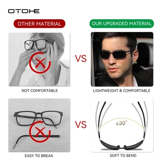 OTOHE ผู้ชายแว่นตากันแดดโพลาไรซ์ Unisex แฟชั่นแว่นตากันแดด Retro ขับรถ UV400 Clean Vision แว่นตากันแดด