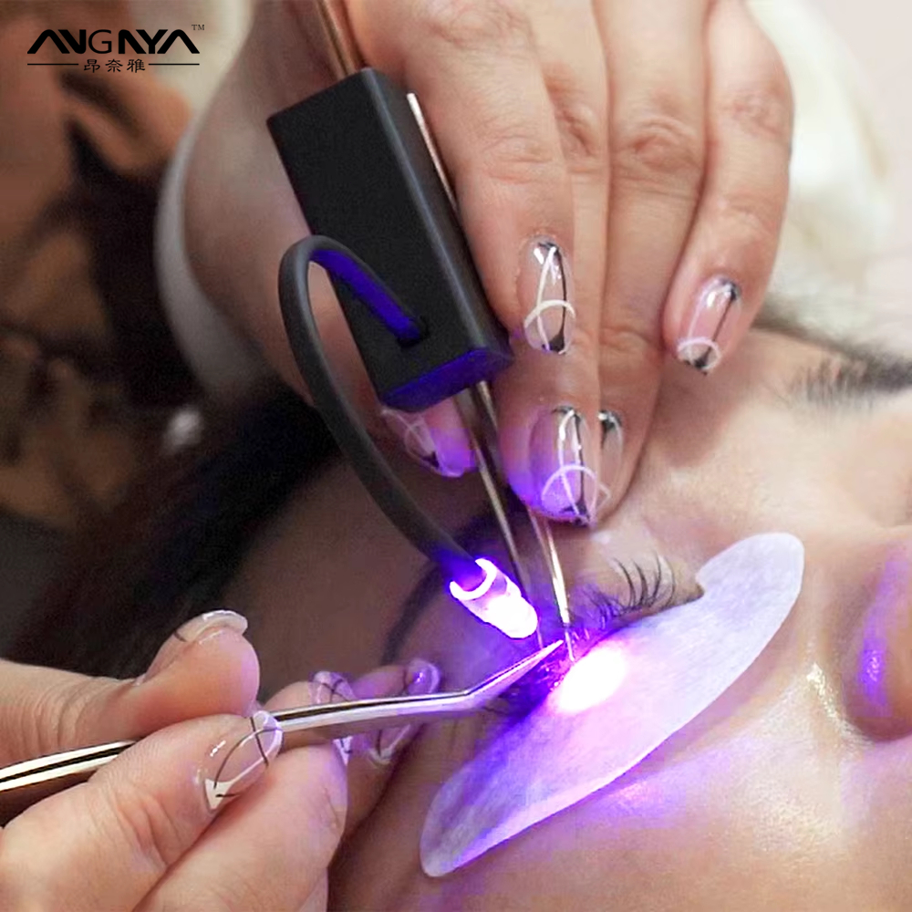 อัพเกรดใหม่ 2025 แหนบขนตาไฟ Led, Touch UV Led Tweezer อุปกรณ์สําหรับ UV Led Lash Extension