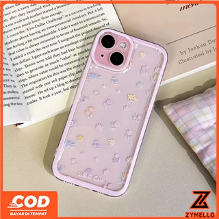 กรณีสําหรับOPPO A6X A6 A5X A6 PRO A5i A5 5G A3 A3X A5 PRO A3 PRO A38 A79 A58 A18 A57 2022 A17 A95 Simple Jellyสีโปร่งใสTPUโทรศัพท์มือถือกรณีดอกไม้กันกระแทกกรณีดอกไม้โปร่งใสกันกระแทกTPUเคสโทรศัพท์โปร่งใส