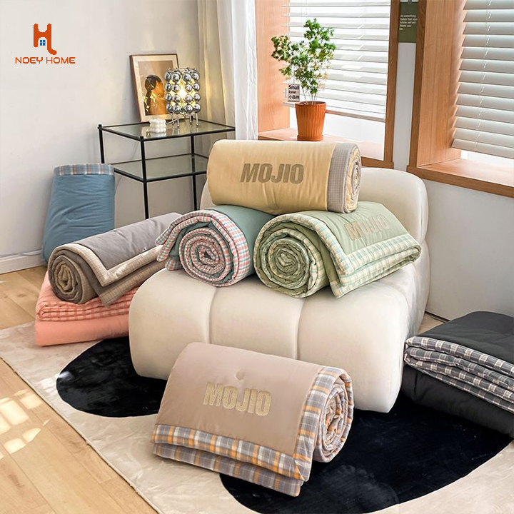 ผ้านวมปักผ้าฝ้าย 100% ผ้าห่มใยถั่วเหลืองญี่ปุ่น ผ้าห่มผ้าฝ้าย 5 ฟุต 6 ฟุต 6.5 ฟุต