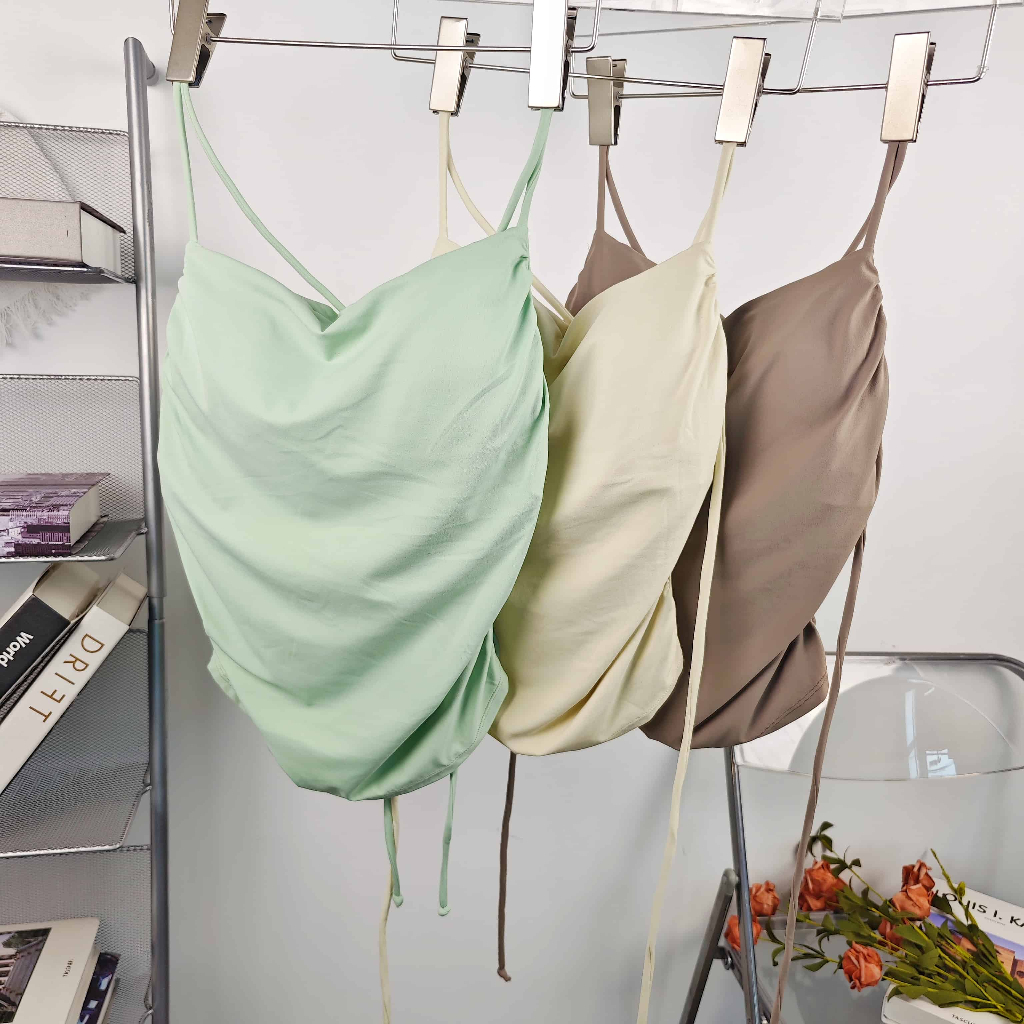 Fumeng New Cross Thin Straps Sports Yoga Tank Top