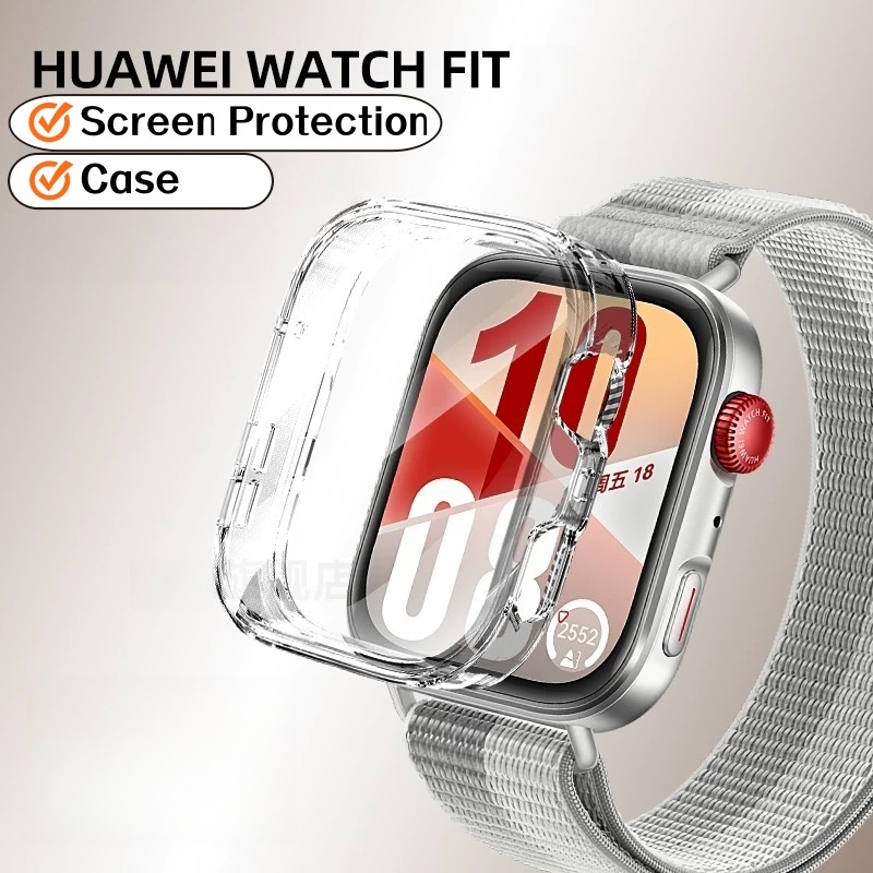 สําหรับ Huawei Watch Fit3/Fit4/Fit4pro/Fit5/Fit5pro พร้อมตัวป้องกันหน้าจอ TPU ครอบคลุมเต็มรูปแบบฝาครอบป้องกันแบบใส