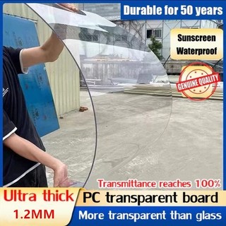 【24h Ship】PC Full Transparent Lighting Board Endurance Board Plastic Hard Board Roof Canopy Greenhouse Balcony
