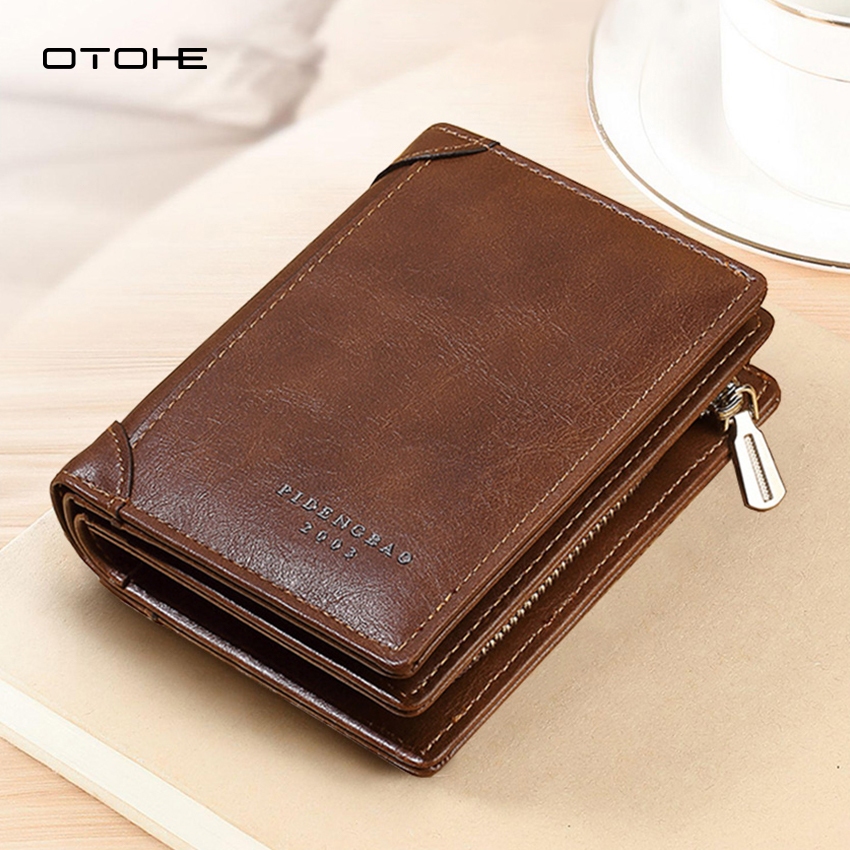 OTOHE กระเป๋าสตางค์ PU Vintage สําหรับผู้ชาย