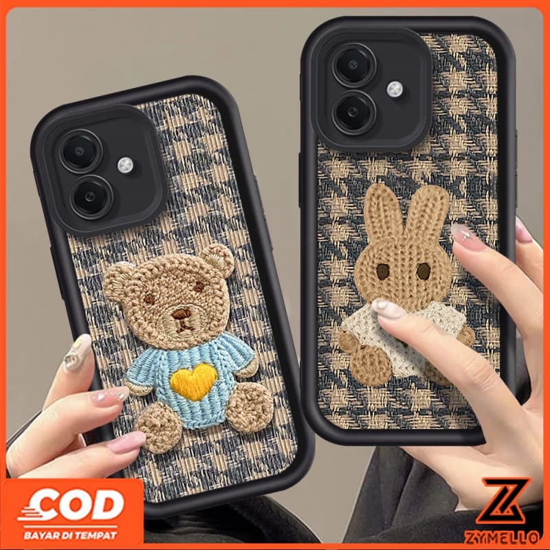 สําหรับ VIVO V60LITE V50LITE V40 LITE Y31 Y21D Y04 Y29 Y39 Y03 Y19S Y28 Y17S V30 V29E Y17 Y15 Y11 Y20 Y21 Y33S Y21T TPU แฟชั่นลายสก๊อตกรณีกระต่าย