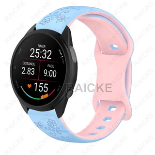 สายนาฬิกาซิลิโคนนุ่มบางสำหรับ Garmin Vivoactive 5/ Vivoactive 6/ Vivoactive 3 Music / Forerunner 55 / 70 / 170/ 165 / 245 / 645 / 158 / 168 / Approach S50 / 570 42mm