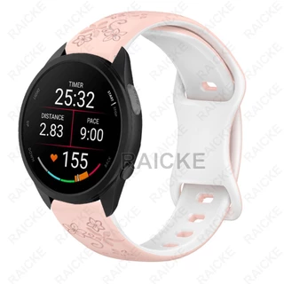 สายนาฬิกาซิลิโคนนุ่มบางสำหรับ Garmin Vivoactive 5/ Vivoactive 6/ Vivoactive 3 Music / Forerunner 55 / 70 / 170/ 165 / 245 / 645 / 158 / 168 / Approach S50 / 570 42mm
