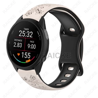 สายนาฬิกาซิลิโคนนุ่มบางสำหรับ Garmin Vivoactive 5/ Vivoactive 6/ Vivoactive 3 Music / Forerunner 55 / 70 / 170/ 165 / 245 / 645 / 158 / 168 / Approach S50 / 570 42mm
