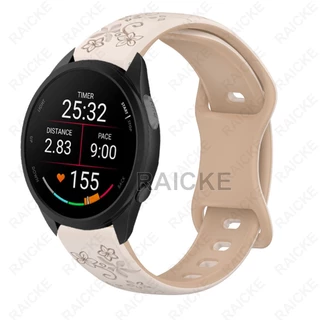 สายนาฬิกาซิลิโคนนุ่มบางสำหรับ Garmin Vivoactive 5/ Vivoactive 6/ Vivoactive 3 Music / Forerunner 55 / 70 / 170/ 165 / 245 / 645 / 158 / 168 / Approach S50 / 570 42mm