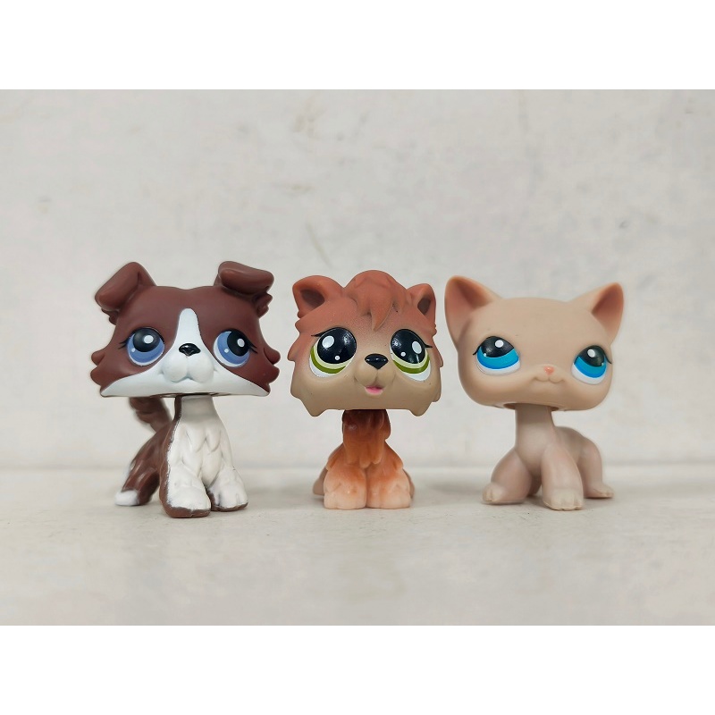 3 ชิ้น/ล็อต LPS รูปแมวสุนัข #2141#228 Littlest Pet Shop ของเล่นเด็ก