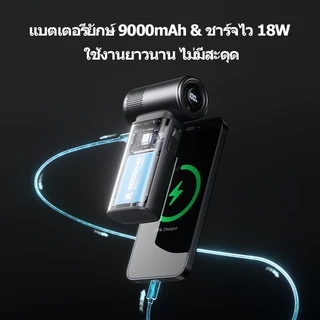 JisuLife Handheld Fan Ultra2 พัดลมพกพามัลติฟังก์ชัน สปีดสูงประหยัดพลังงาน พร้อมไฟส่องสว่าง ใช้เป็นพาวเวอร์แบงค์ ปรับสปีดลมได้ จอLEDแสดงผลแบตและสปีดลม ขนาดเล็ก น้ำหนักเบา เหมาะกับกิจกรรมกลางแจ้ง ท่องเที่ยว แคมป์ปิ้ง