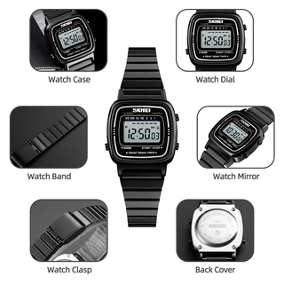 SKMEI นาฬิกาข้อมือดิจิทัล LED กันน้ำ 30 ม.