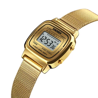 SKMEI นาฬิกาข้อมือดิจิทัล LED กันน้ำ 30 ม.