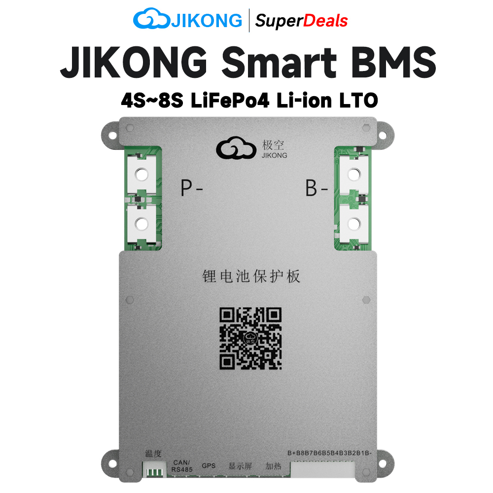 JK BMS Active Balance 4S 12V 5S 6S 7S 8S 24V LiFePo4 Li-ion LTO 100A 200A JIKONG สมาร์ท BMS พร้อม BT