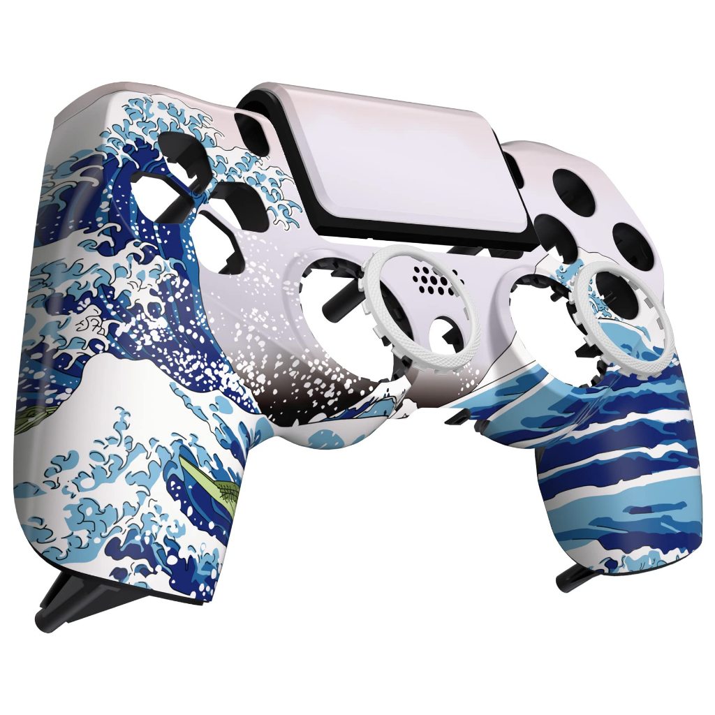 เปลี่ยน Faceplate ฝาครอบทัชแพด,ออกแบบใหม่กรณี Touch Pad ใช้งานร่วมกับ PS4 Slim Pro Controller JDM-040/050/055--Waves