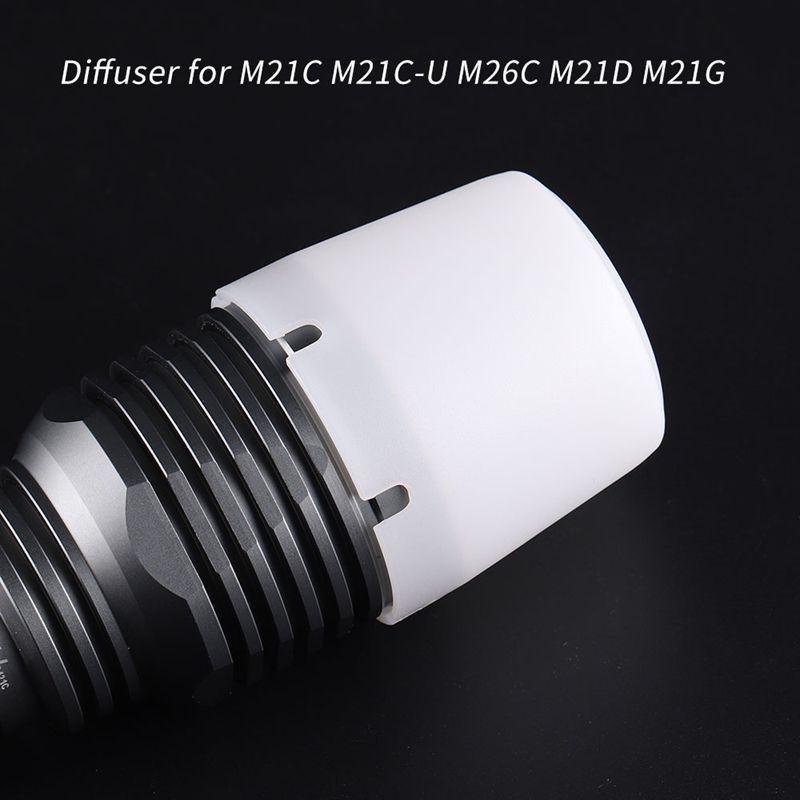 พลาสติกสีขาว Diffuser สําหรับ Convoy M21C M21C-U M26C M21D M21G M21K ไฟฉาย