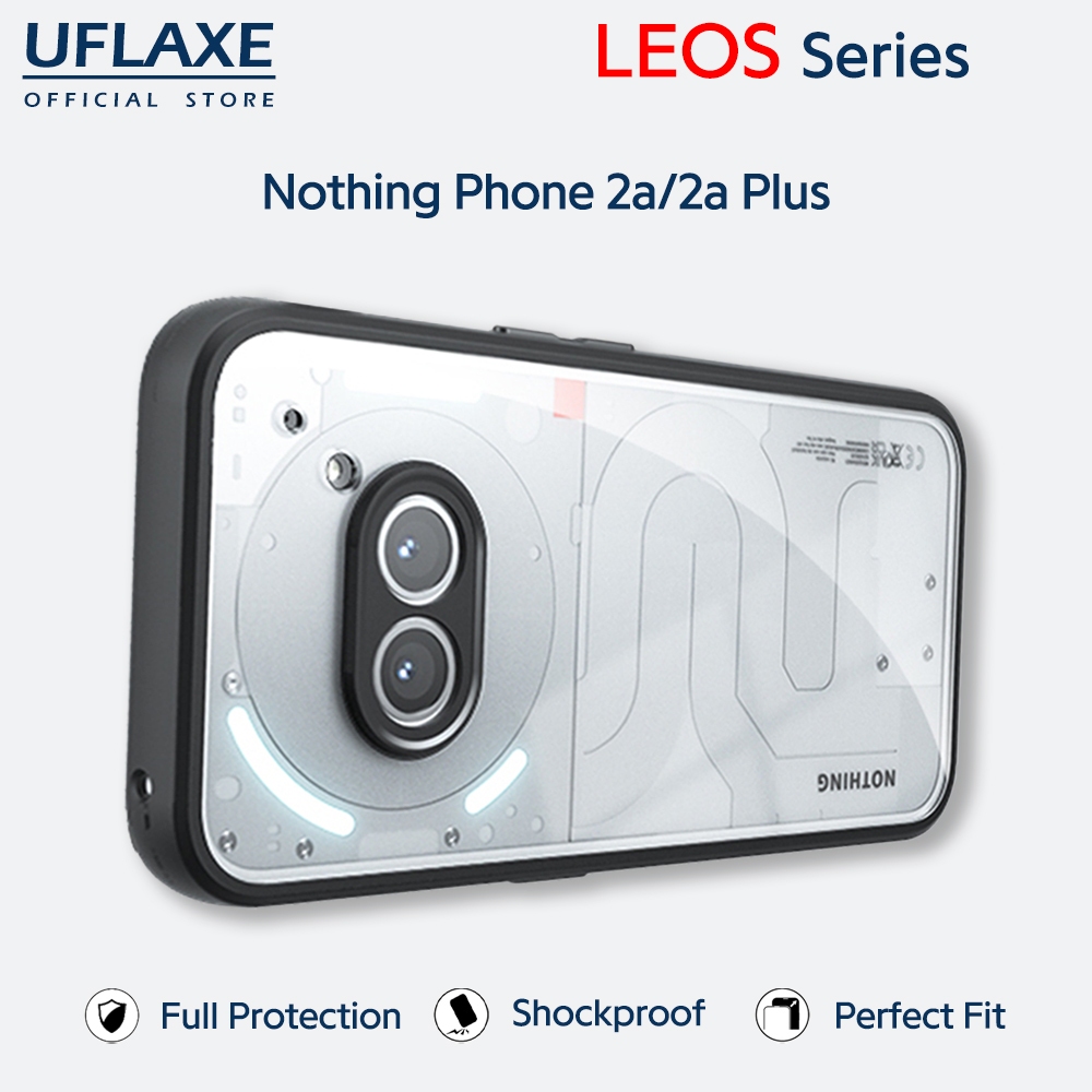 UFLAXE LEOS - เคส Nothing Phone 2a / Nothing Phone 2a Plus - เคสแข็งกันกระแทกใสด้าน | เคสโทรศัพท์ทนทานป้องกันรอยนิ้วมือป้องกันสีเหลือง