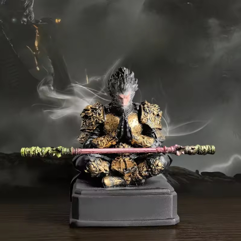 Black Myth Wukong Monkey King Destiny Man เรซิ่นตกแต่งเครื่องประดับเกมอุปกรณ์ต่อพ่วงรูปรุ่น