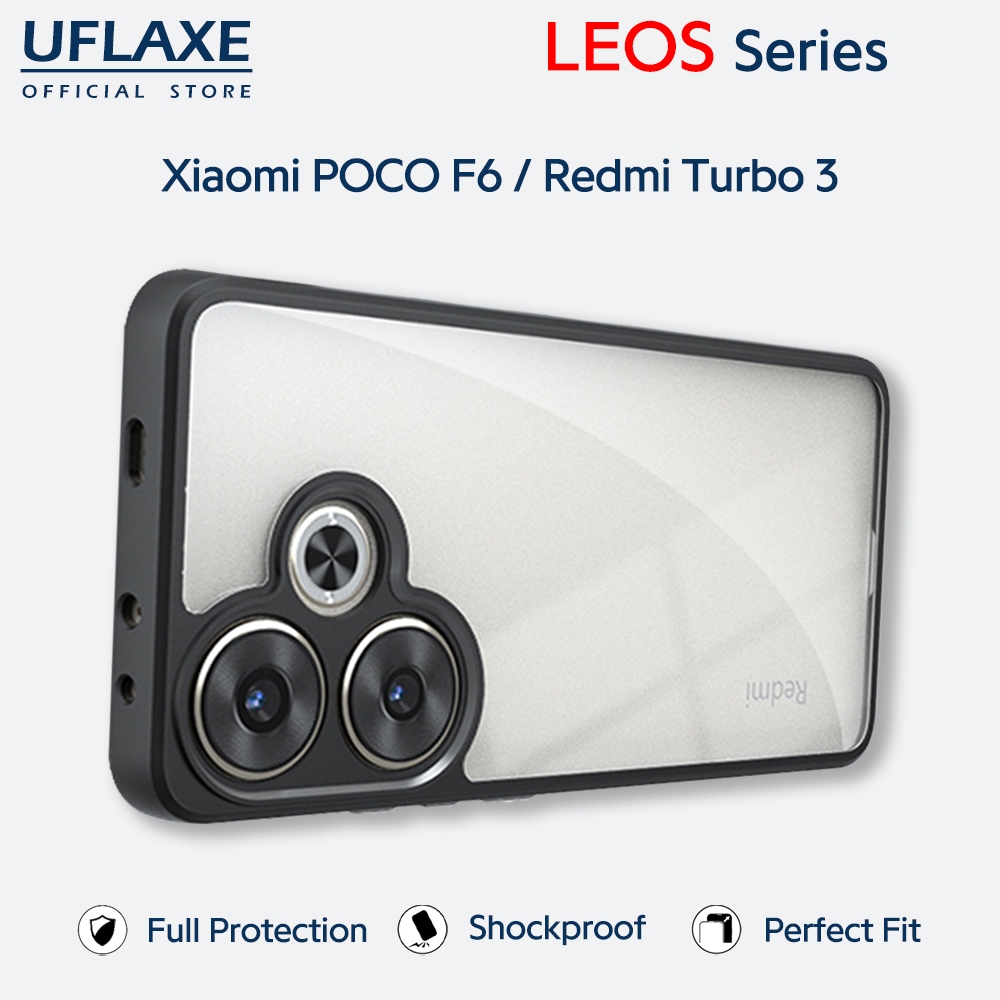 UFLAXE LEOS - เคส Xiaomi POCO F6 / Redmi Turbo 3 - เคสแข็งกันกระแทกใสด้าน | เคสโทรศัพท์ทนทานป้องกันรอยนิ้วมือป้องกันสีเหลือง