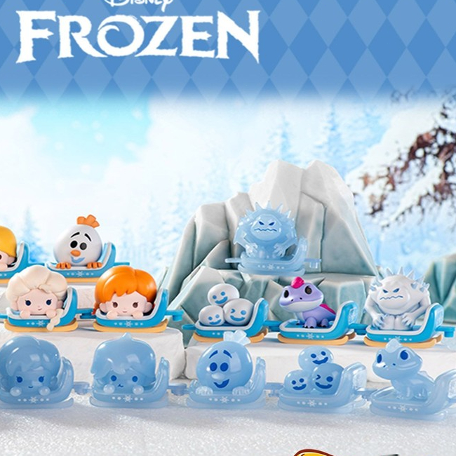 Disney Frozen Sleigh Mystery Box กระเป๋าลึกลับเมล็ดน่ารัก Elsa Snow Treasure ตุ๊กตามินิน่ารักของขวัญหญิง