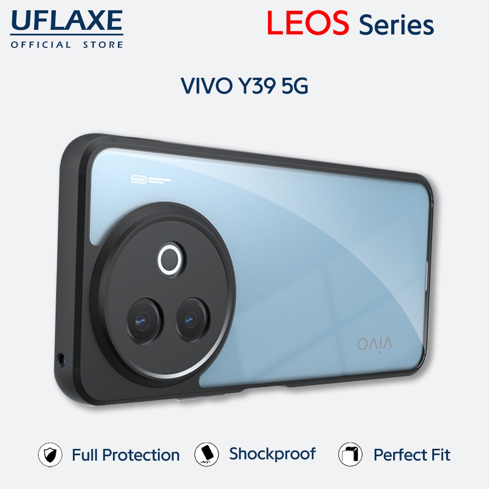 UFLAXE LEOS - เคส VIVO Y39 5G - เคสแข็งกันกระแทกใสด้าน | เคสโทรศัพท์ทนทานป้องกันรอยนิ้วมือป้องกันสีเหลือง