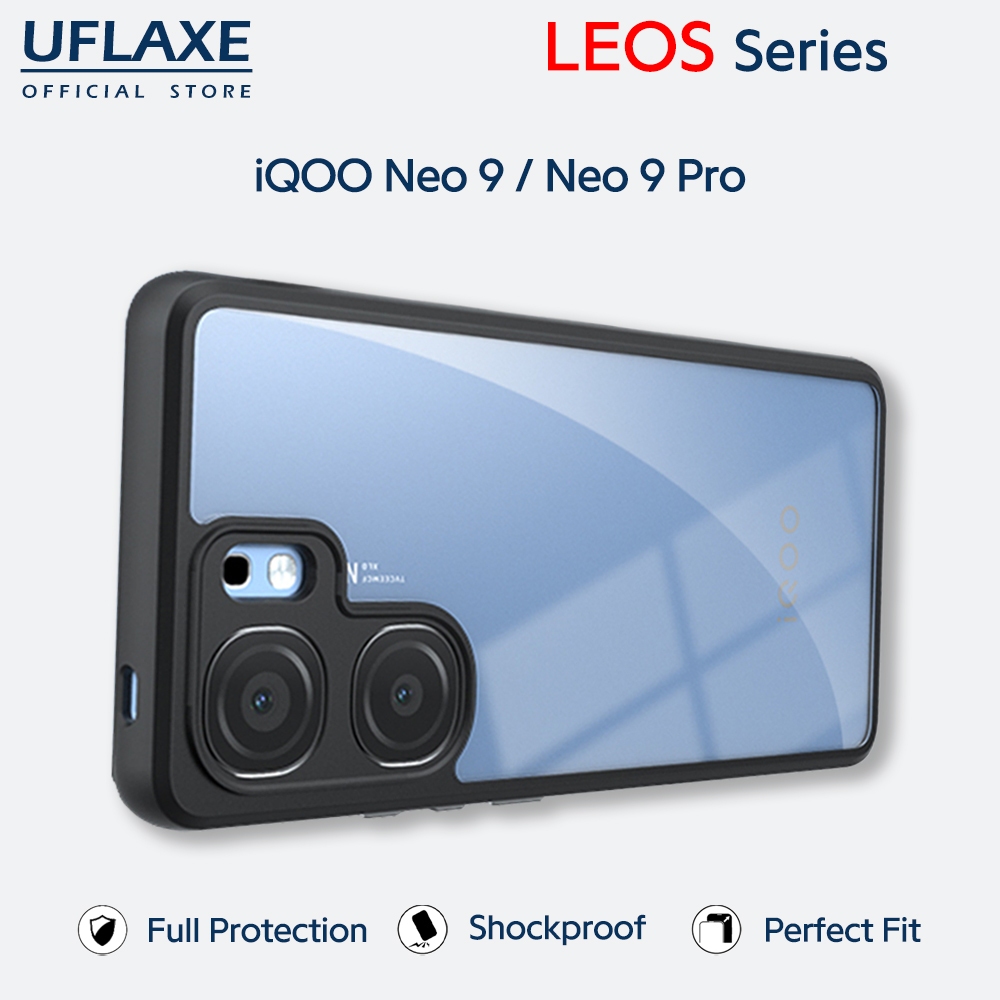 UFLAXE LEOS - เคส iQOO Neo 9 / iQOO Neo 9 Pro - เคสแข็งกันกระแทกใสด้าน | เคสโทรศัพท์ทนทานป้องกันรอยนิ้วมือป้องกันสีเหลือง