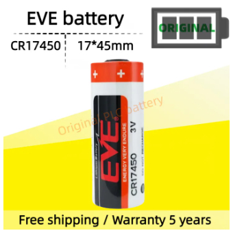 EVE CR17450 แบตเตอรี่ 3V Li-MnO2 แบตเตอรี่ลิเธียมเดิมสําหรับเครื่องวัดน้ําอัจฉริยะ Smoke PLC Alarm