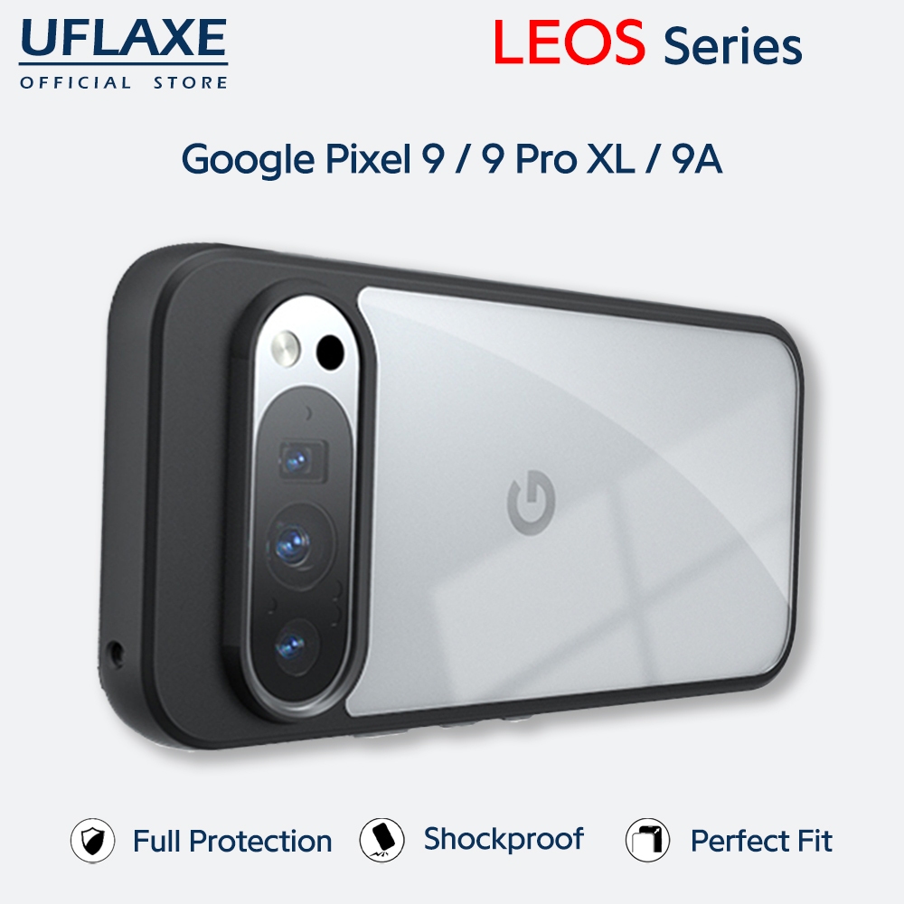 UFLAXE LEOS - เคส Google Pixel 9 / Pixel 9 Pro XL / Pixel 9A - เคสแข็งกันกระแทกใสด้าน | เคสโทรศัพท์ท