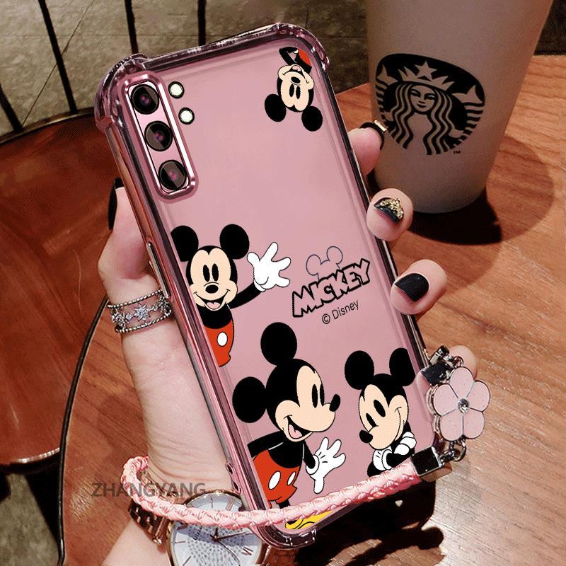 SAMSUNG สําหรับSamsung note 10 note 10 Pro note 10 PlusซิลิโคนTPUกันกระแทกElectroplatedเคสโทรศัพท์ความงามการ์ตูนรูปแบบตัวอักษรใหม่ฟรีแขวนเชือก