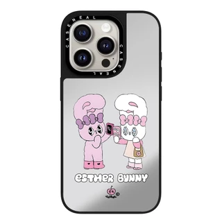 CASENEAL กระต่ายสีชมพูคุณภาพสูงกระจกเคสโทรศัพท์เหมาะสําหรับiPhone 17ProMax 17pro 17 air 16promax 16 15promax 15 14promax 13 13Promaxแฟชั่นAnti Drop Hard Case