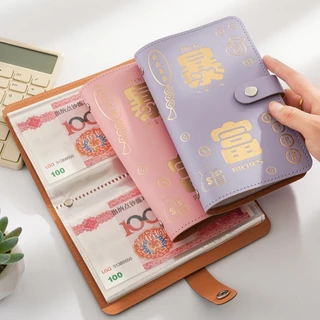 ประเทศไทย Get Rich Deposit Storage Book with Bank Paper Passbook Check Clip Multi-Function Bill Clip รุ่นพิเศษ