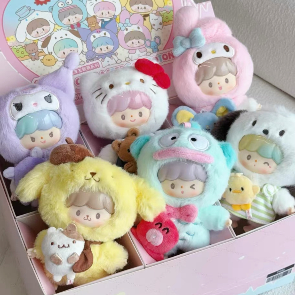 ของแท้F.UN Sanrio x zZoton Love-League Buddies Series ตุ๊กตาไวนิลชุด 6 ใหม่ปิดผนึกรูปตุ๊กตาเครื่องปร
