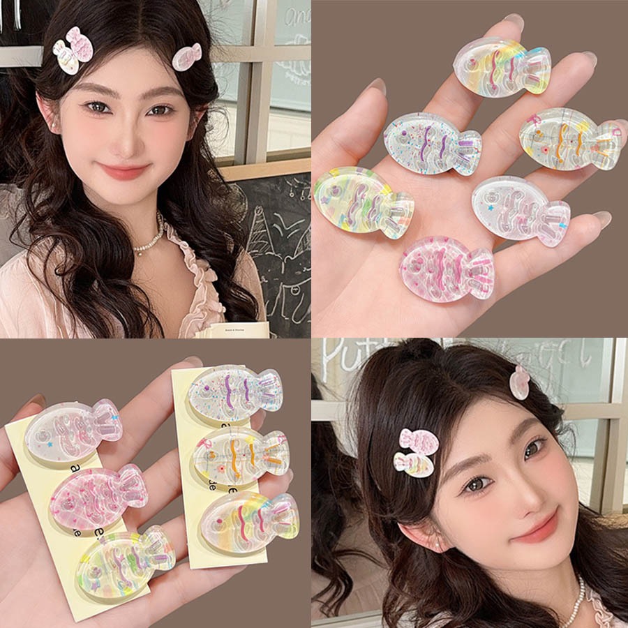 น่ารัก อุปกรณ์ผม กิ๊บติดผม ปลาขนาดเล็ก เรียบ คลิป การ์ตูน สไตล์ใหม่