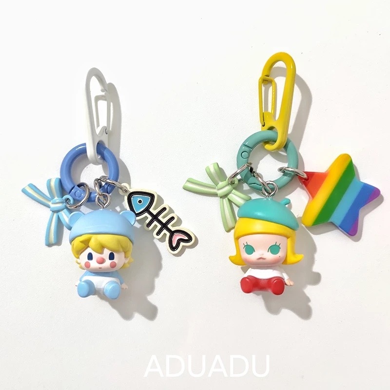 ของแท้ popmart popbean พวงกุญแจcharm สำหรับเด็กผู้หญิง