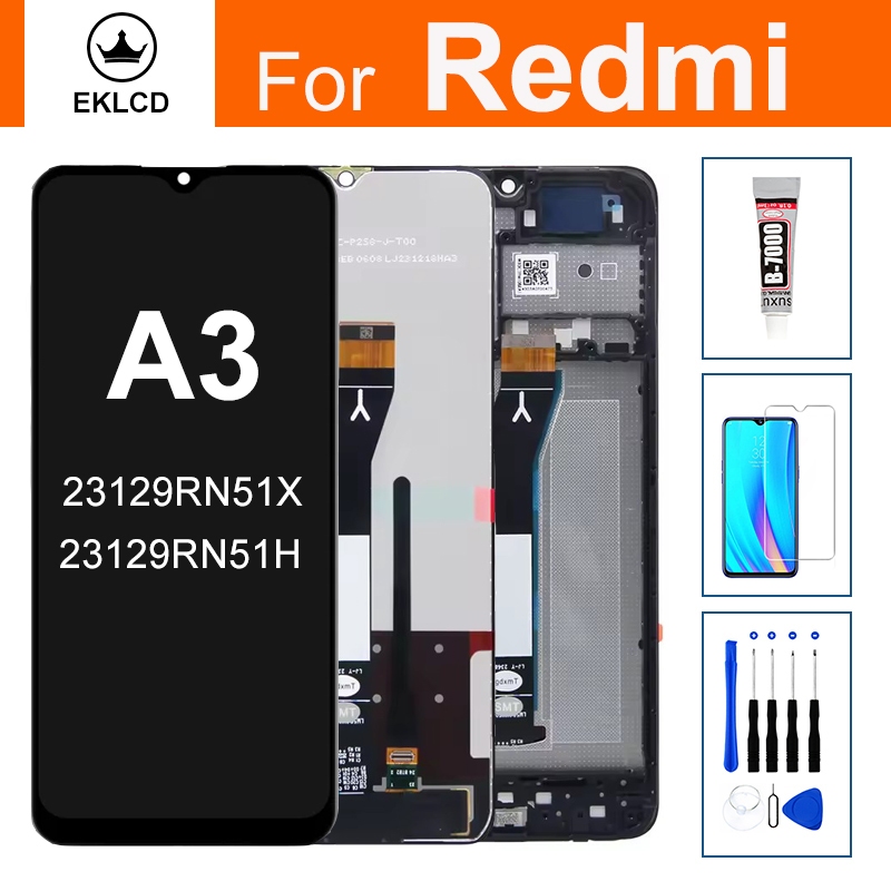 จอแสดงผล LCD สําหรับ Xiaomi Redmi A3 23129RN51X 23129RN51H Touch Screen Digitizer Assembly กรอบ
