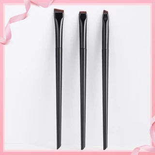 3 ชิ้น Precision Angled Brow & Eyeliner Brush Set - ขนาดพกพา, กันเหงื่อ, สําหรับแต่งหน้าธรรมชาติ, Under Eye Detail Blending