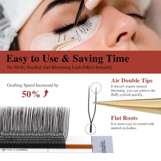 NAGARAKU Air Series 2D UU Shape Eyelash Extensions Split Tips ขนตาปลอม