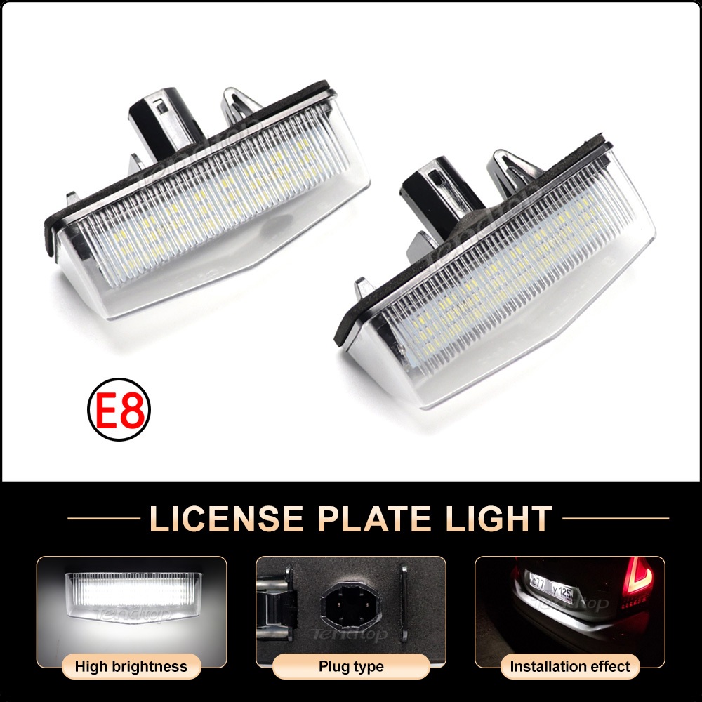 ไฟส่องป้าย ทะเบียน LED สำหรับ Toyota Prius CHR 24 SMD (2 อัน) RAV4 Lexus CT200H ปลั๊กเสียบตรงรุ่น