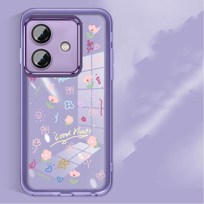 OPPO A5i Pro a5i เคสดอกไม้แฟชั่นมีสไตล์ Frosted Crystal Clear Soft Casing Cover