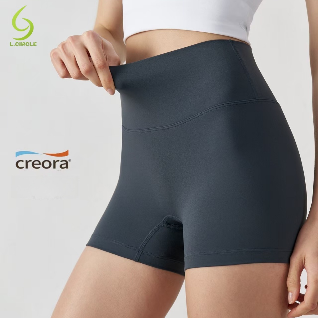 L.CIRCLEกางเกงวิ่งออกกําลังกายกางเกงเลกกิ้งแขนสั้นสําหรับผู้หญิงสําหรับยิม